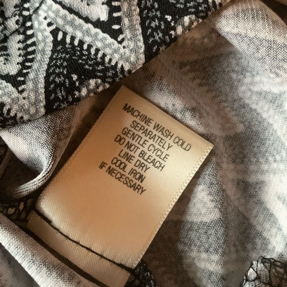 Emma & Michelle women’s white gray chevron midi dress pockets size 8 casual - Picture 14 of 16